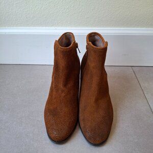 Chocolat Blu Chestnut Brown Suede Ankle Boots - Size 6.5 (2.5" Heel)